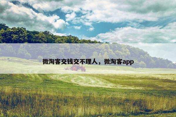 微淘客交钱交不理人,微淘客app 微淘客交钱交不理人,微淘客app