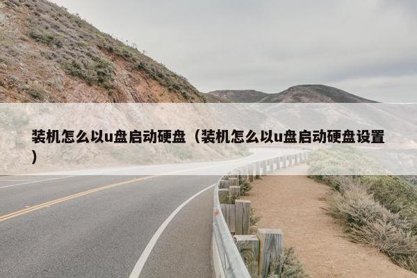 装机怎么以u盘启动硬盘（装机怎么以u盘启动硬盘设置）