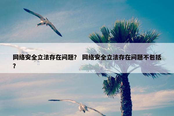 网络安全立法存在问题？ 网络安全立法存在问题不包括？