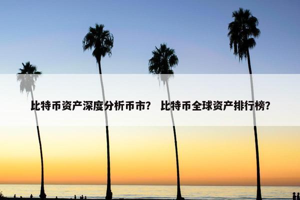 比特币资产深度分析币市？ 比特币全球资产排行榜？