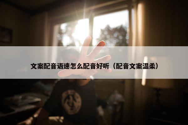 文案配音语速怎么配音好听（配音文案温柔）