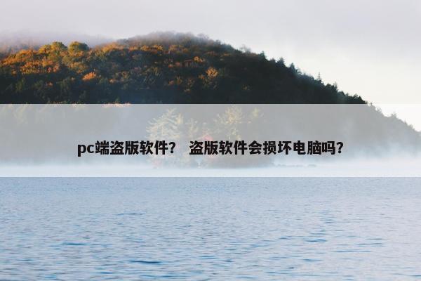 pc端盗版软件？ 盗版软件会损坏电脑吗？