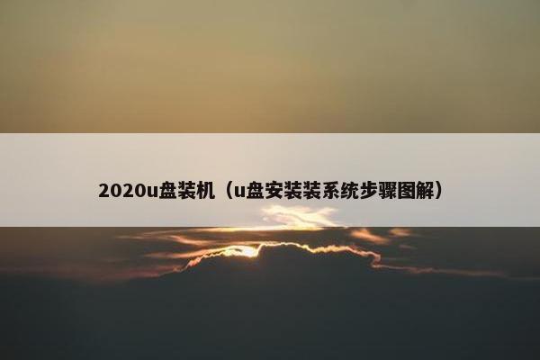 2020u盘装机（u盘安装装系统步骤图解）