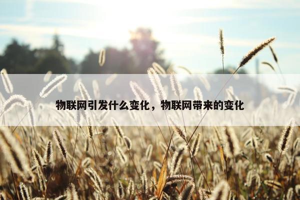 物联网引发什么变化，物联网带来的变化