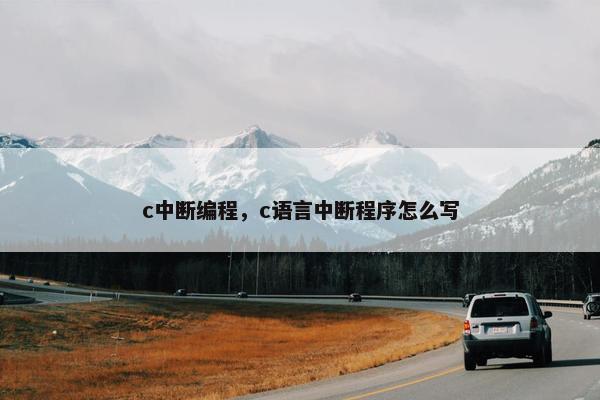c中断编程，c语言中断程序怎么写