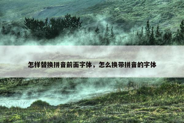 怎样替换拼音前面字体，怎么换带拼音的字体