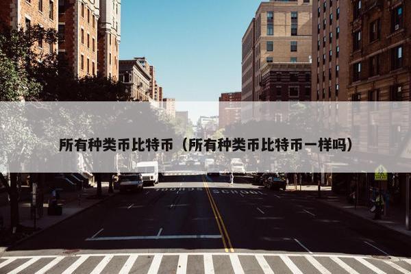 所有种类币比特币（所有种类币比特币一样吗）