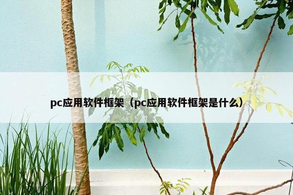 pc应用软件框架（pc应用软件框架是什么）