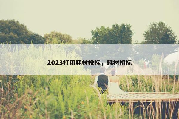 2023打印耗材投标，耗材招标