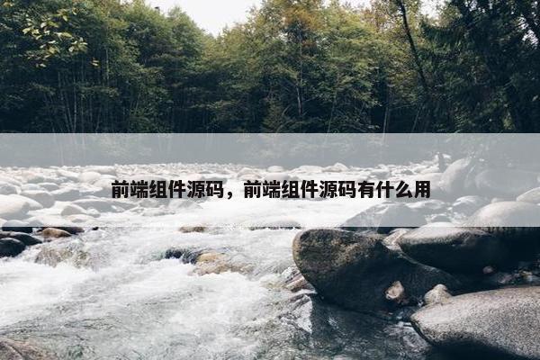 前端组件源码，前端组件源码有什么用