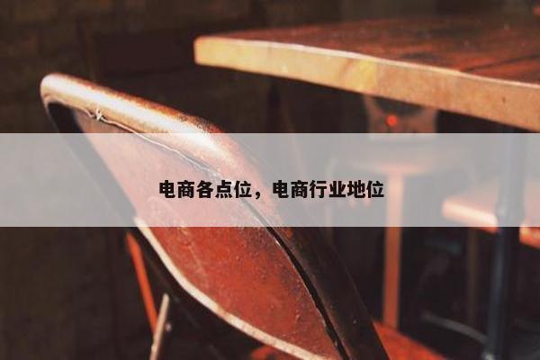 电商各点位，电商行业地位