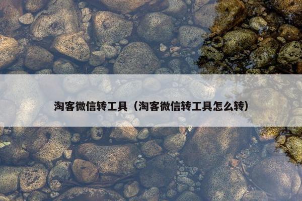 淘客微信转工具（淘客微信转工具怎么转）