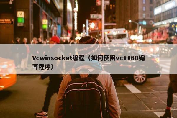 Vcwinsocket编程（如何使用vc++60编写程序）