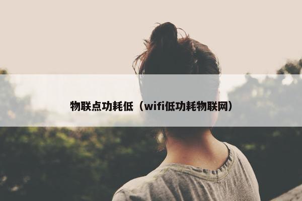 物联点功耗低（wifi低功耗物联网）