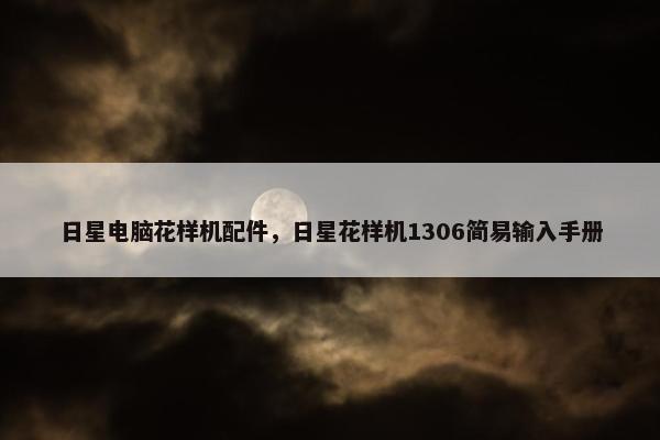 日星电脑花样机配件，日星花样机1306简易输入手册
