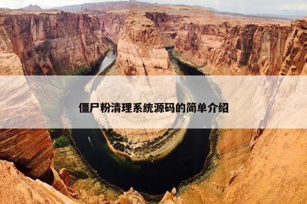 僵尸粉清理系统源码的简单介绍