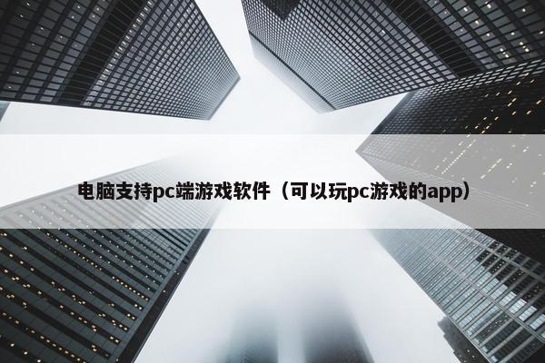电脑支持pc端游戏软件（可以玩pc游戏的app）