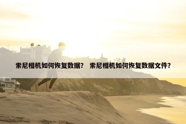 索尼相机如何恢复数据？ 索尼相机如何恢复数据文件？