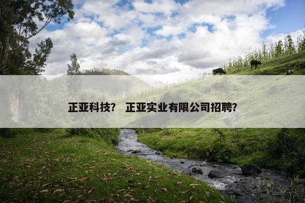 正亚科技？ 正亚实业有限公司招聘？