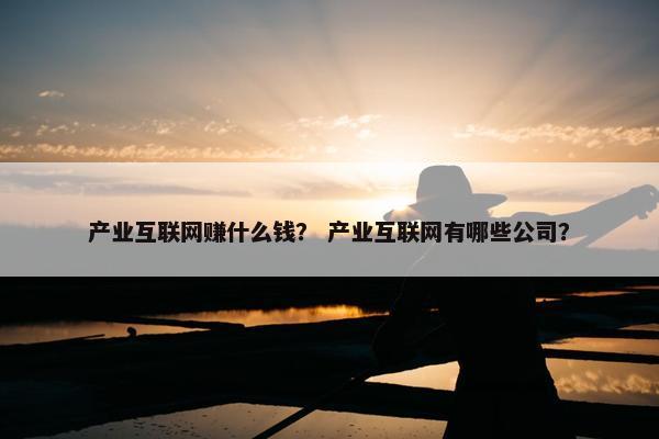 产业互联网赚什么钱？ 产业互联网有哪些公司？