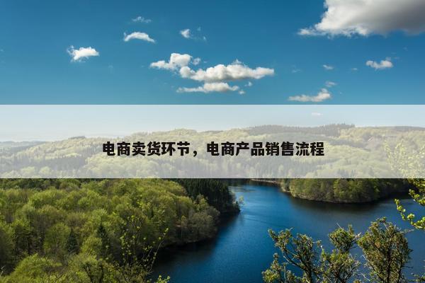 电商卖货环节，电商产品销售流程