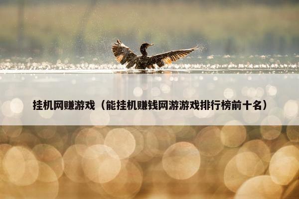 挂机网赚游戏（能挂机赚钱网游游戏排行榜前十名）