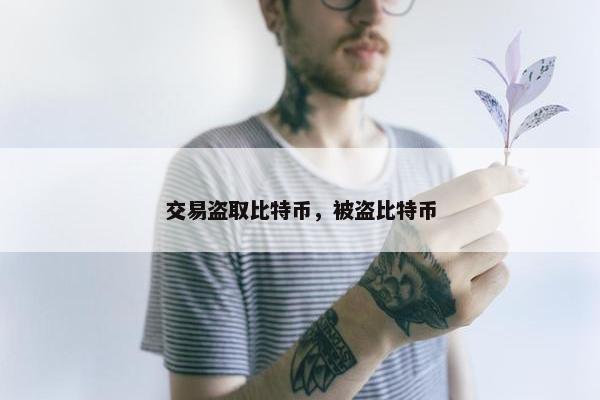 交易盗取比特币，被盗比特币