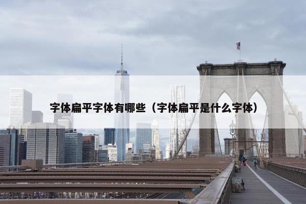 字体扁平字体有哪些（字体扁平是什么字体）