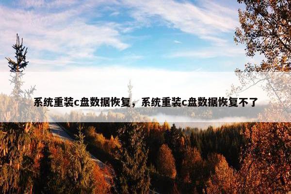 系统重装c盘数据恢复，系统重装c盘数据恢复不了
