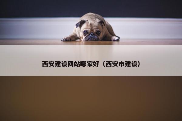 西安建设网站哪家好（西安市建设）