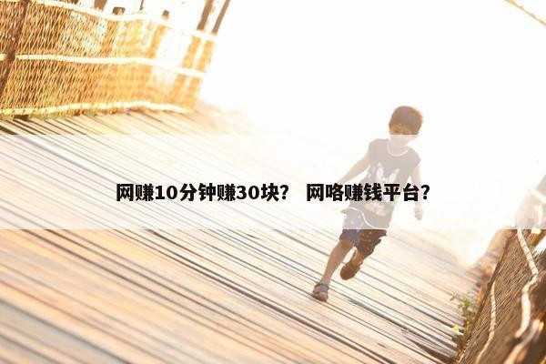 网赚10分钟赚30块？ 网咯赚钱平台？