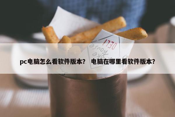 pc电脑怎么看软件版本？ 电脑在哪里看软件版本？
