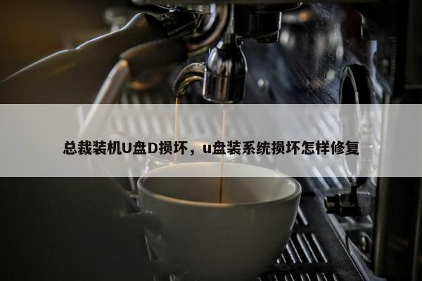 总裁装机U盘D损坏，u盘装系统损坏怎样修复