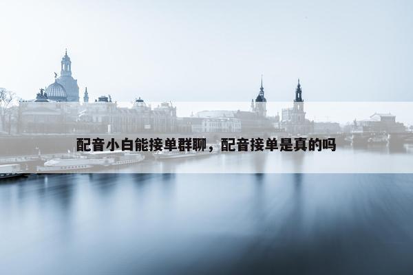 配音小白能接单群聊，配音接单是真的吗