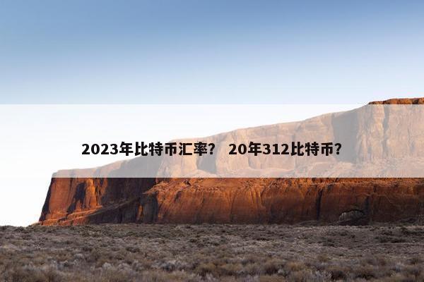 2023年比特币汇率？ 20年312比特币？