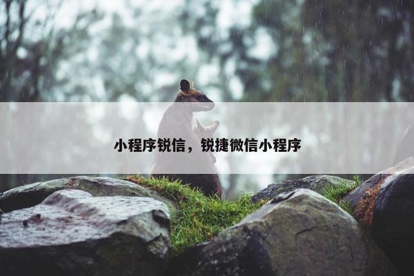 小程序锐信，锐捷微信小程序