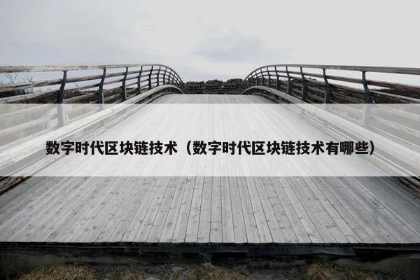 数字时代区块链技术（数字时代区块链技术有哪些）