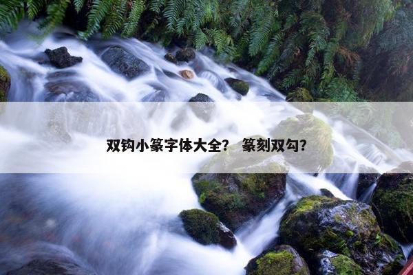 双钩小篆字体大全？ 篆刻双勾？