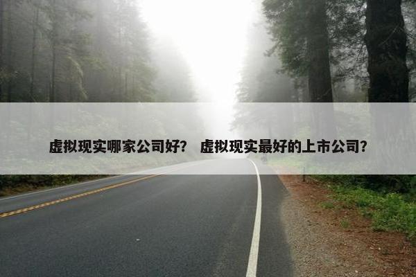 虚拟现实哪家公司好？ 虚拟现实最好的上市公司？