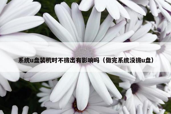 系统u盘装机时不拔出有影响吗（做完系统没拔u盘）