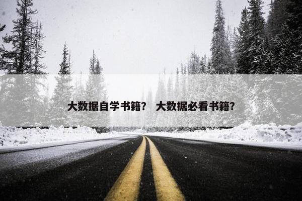 大数据自学书籍？ 大数据必看书籍？