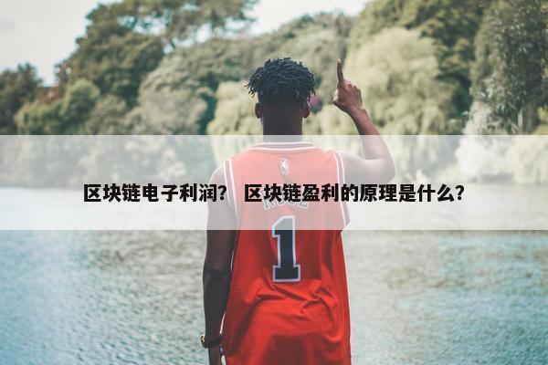 区块链电子利润？ 区块链盈利的原理是什么？