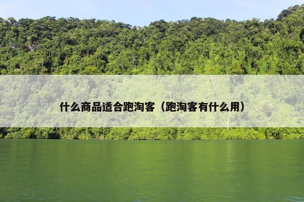 什么商品适合跑淘客（跑淘客有什么用）