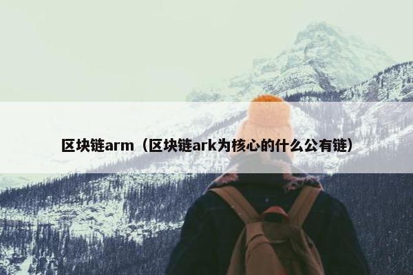 区块链arm（区块链ark为核心的什么公有链）