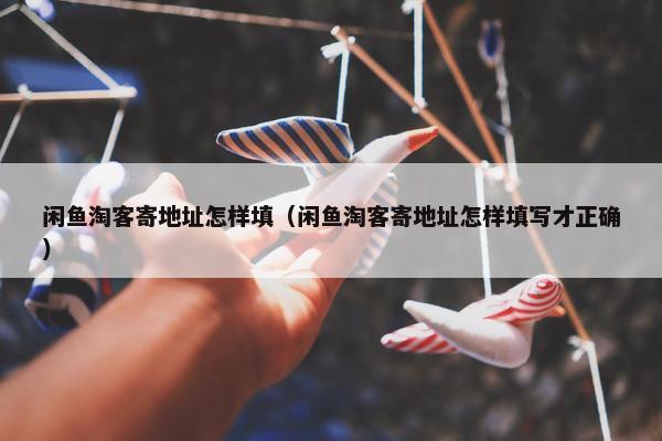 闲鱼淘客寄地址怎样填（闲鱼淘客寄地址怎样填写才正确）
