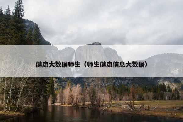 健康大数据师生（师生健康信息大数据）