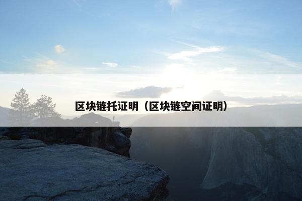 区块链托证明（区块链空间证明）
