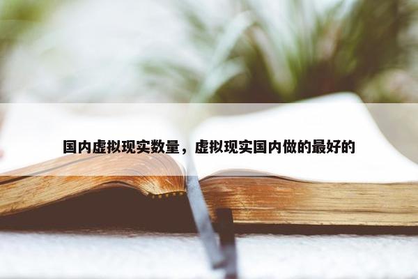 国内虚拟现实数量，虚拟现实国内做的最好的