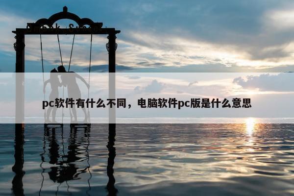 pc软件有什么不同，电脑软件pc版是什么意思