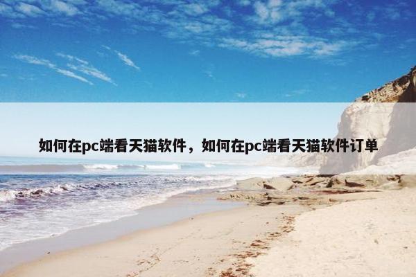 如何在pc端看天猫软件，如何在pc端看天猫软件订单
